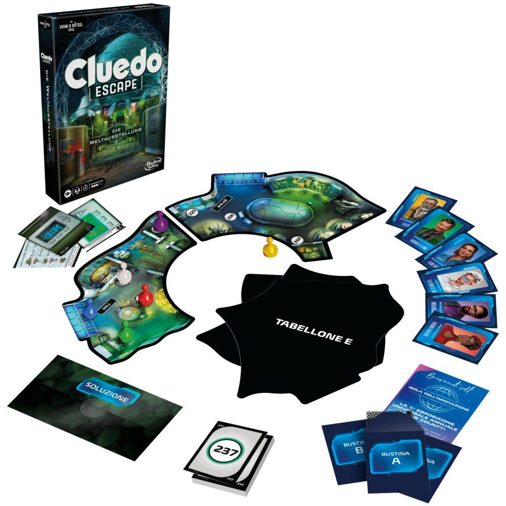 Hasbro Spiel Gesellschaftsspiel Cluedo Escape Die Weltausstellung