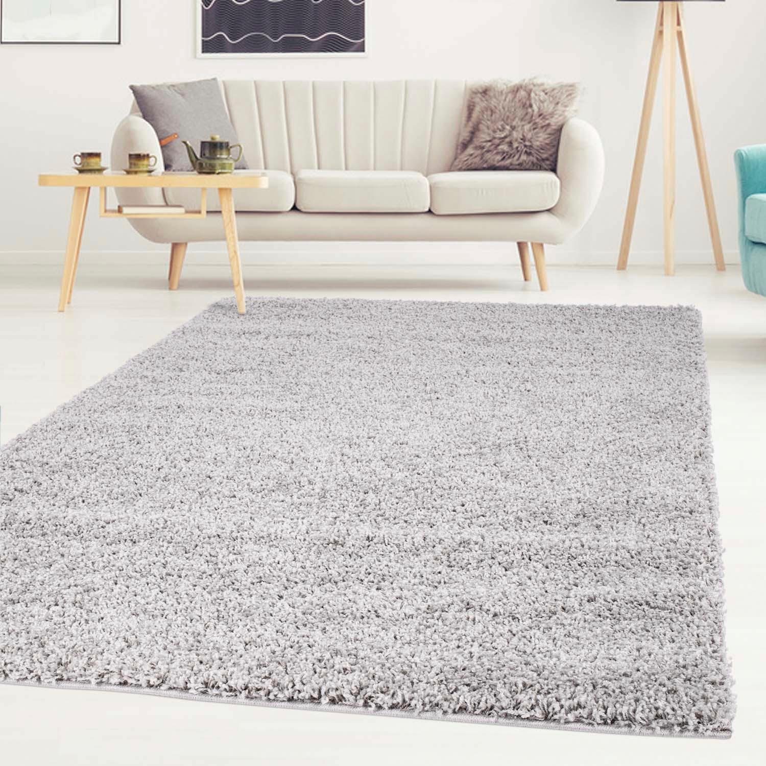 Hochflor-Teppich Shaggi uni 500, Carpet City, rechteckig, Höhe: 30 mm, Shaggy-Teppich, Uni Farben, Langflor, Weich