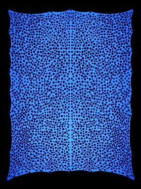 Wandteppich Schwarzlicht Segel Spandex "Crystal Clear Rectangle" Weiß, 4x7m, PSYWORK, UV-aktiv, leuchtet unter Schwarzlicht