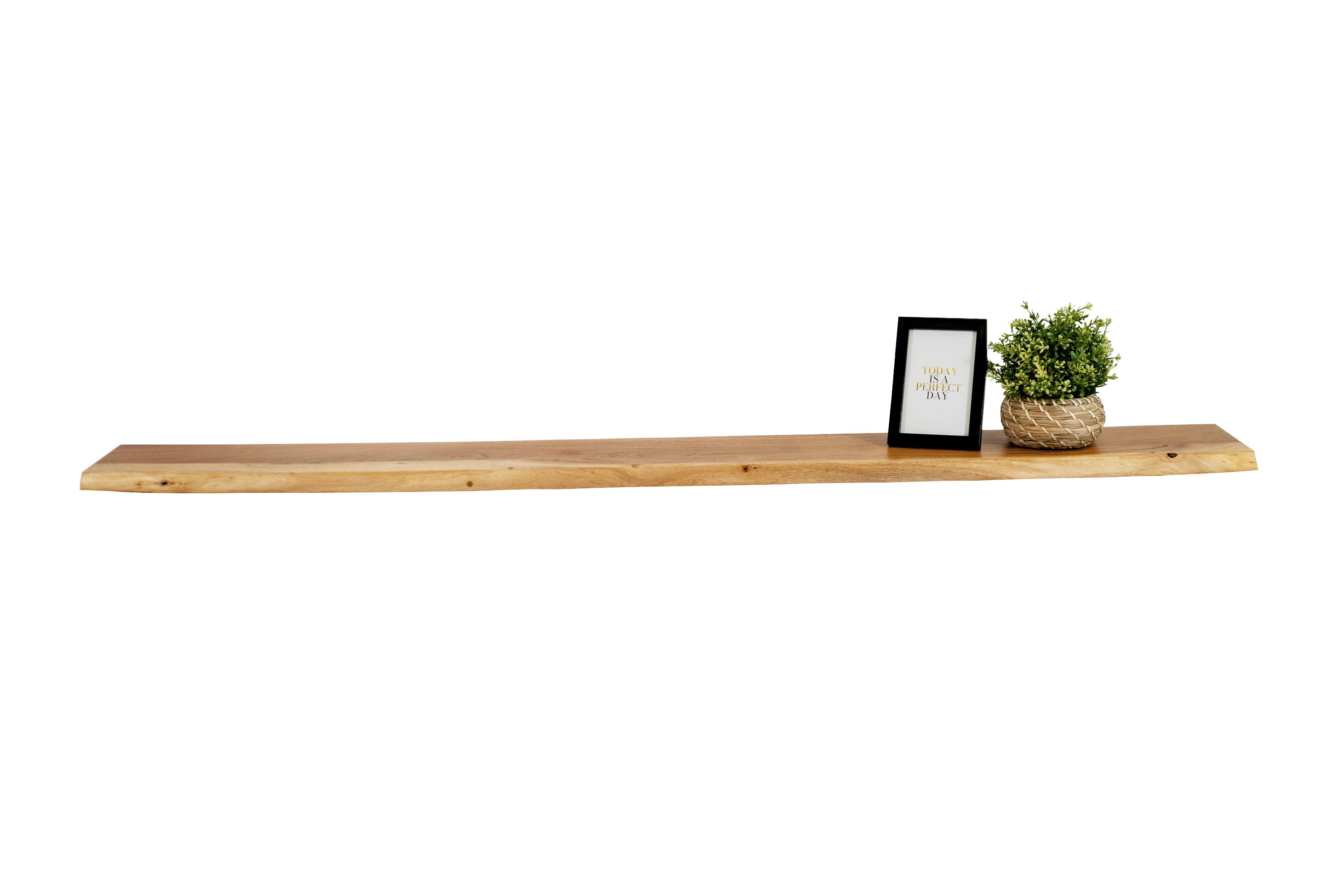 SAM® Wandregal Amara, massives Akazienholz, Baumkante, günstig online kaufen