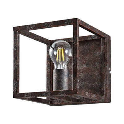 Lindby Deckenleuchte Emin, dimmbar, Leuchtmittel nicht inklusive, Landhaus / Rustikal, Metall, rost antik, 1 flammig, E27