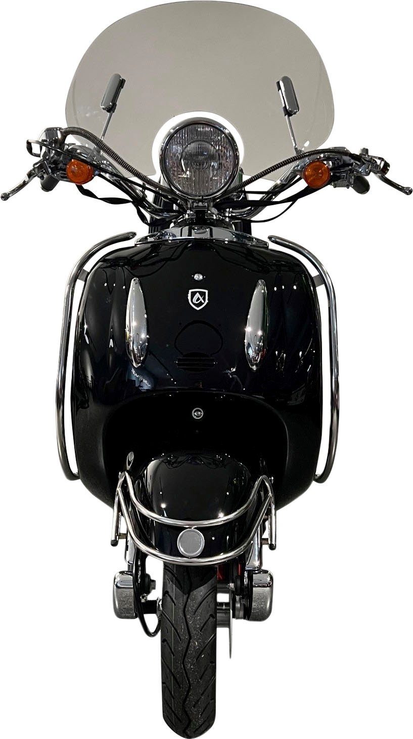 Alpha Motors Motorroller Retro 125 5, ccm, Firenze km/h, Euro Limited, (Spar-Set) schwarz 85