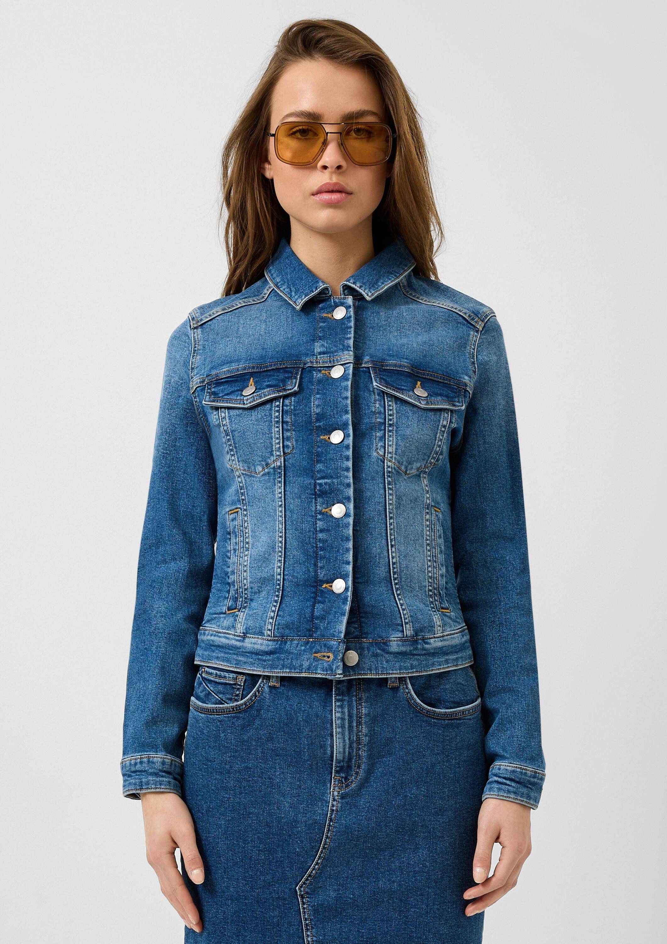 QS Funktionsjacke Indoor-Jacke Elastische Jeansjacke günstig online kaufen