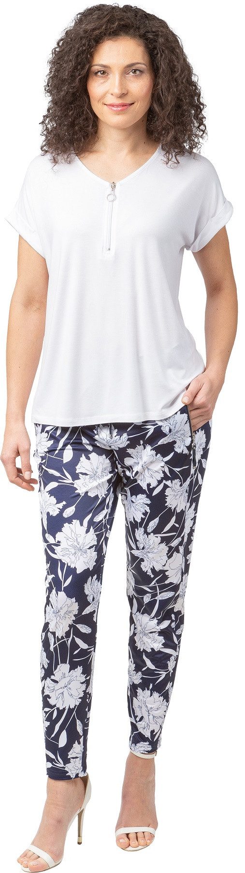ROBELL Jogger Pants Hygge-52544-54393, mit Taschen und elastischem Bund Taschen mit Reißverschluss