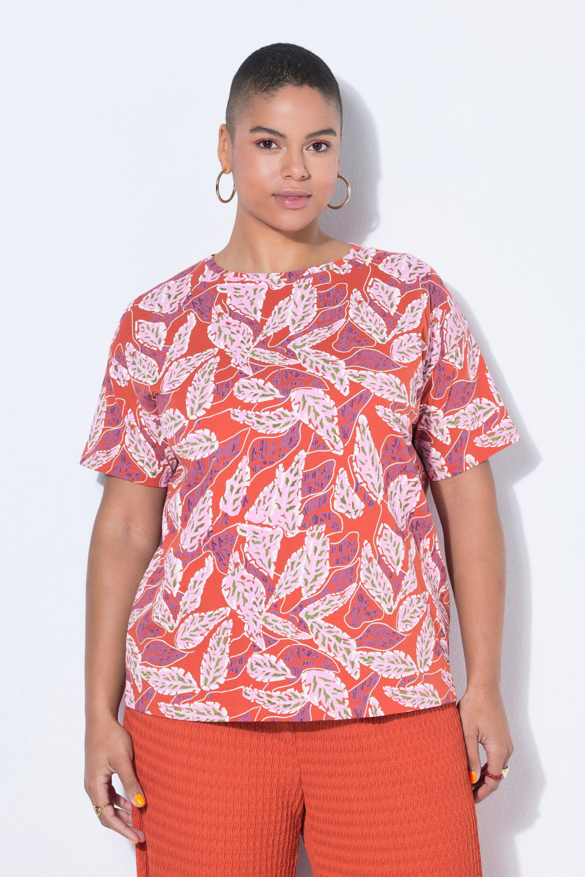 T-Shirt T-Shirt oversized Leafs-Print