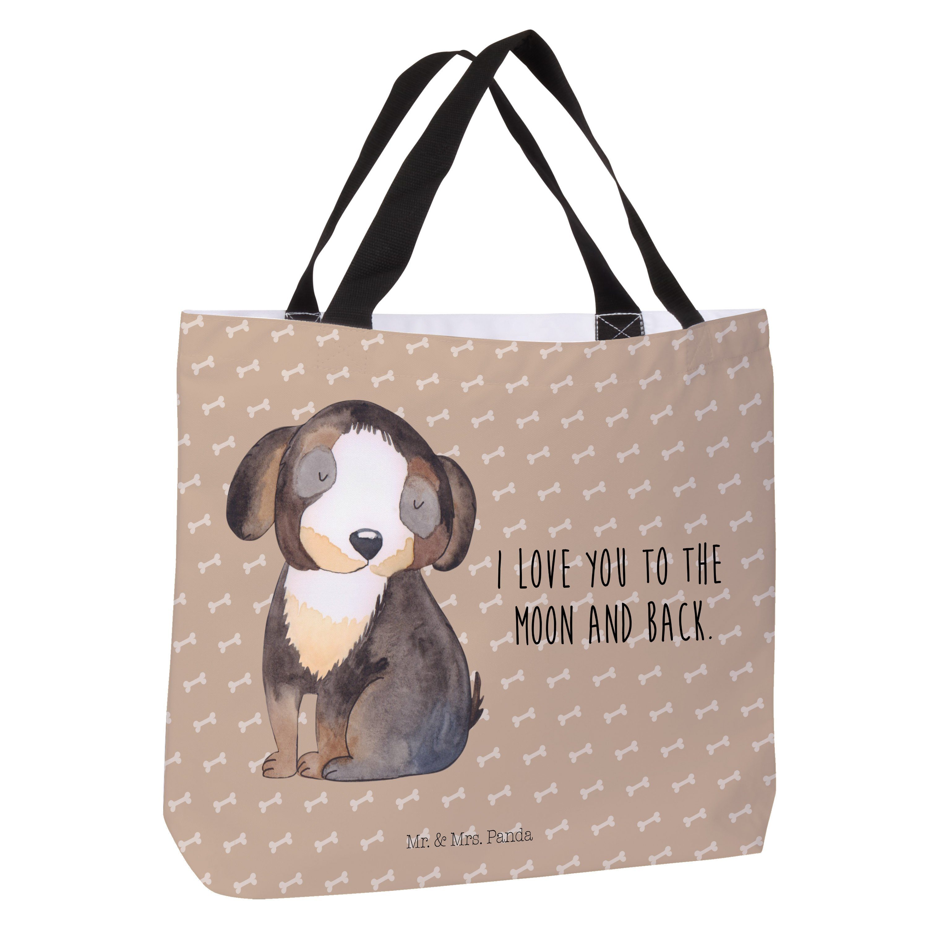 - Schultasche, Tierliebh - Liebe, Geschenk, Hund entspannt Shopper & Hundeglück Mr. Panda (1-tlg) Mrs.