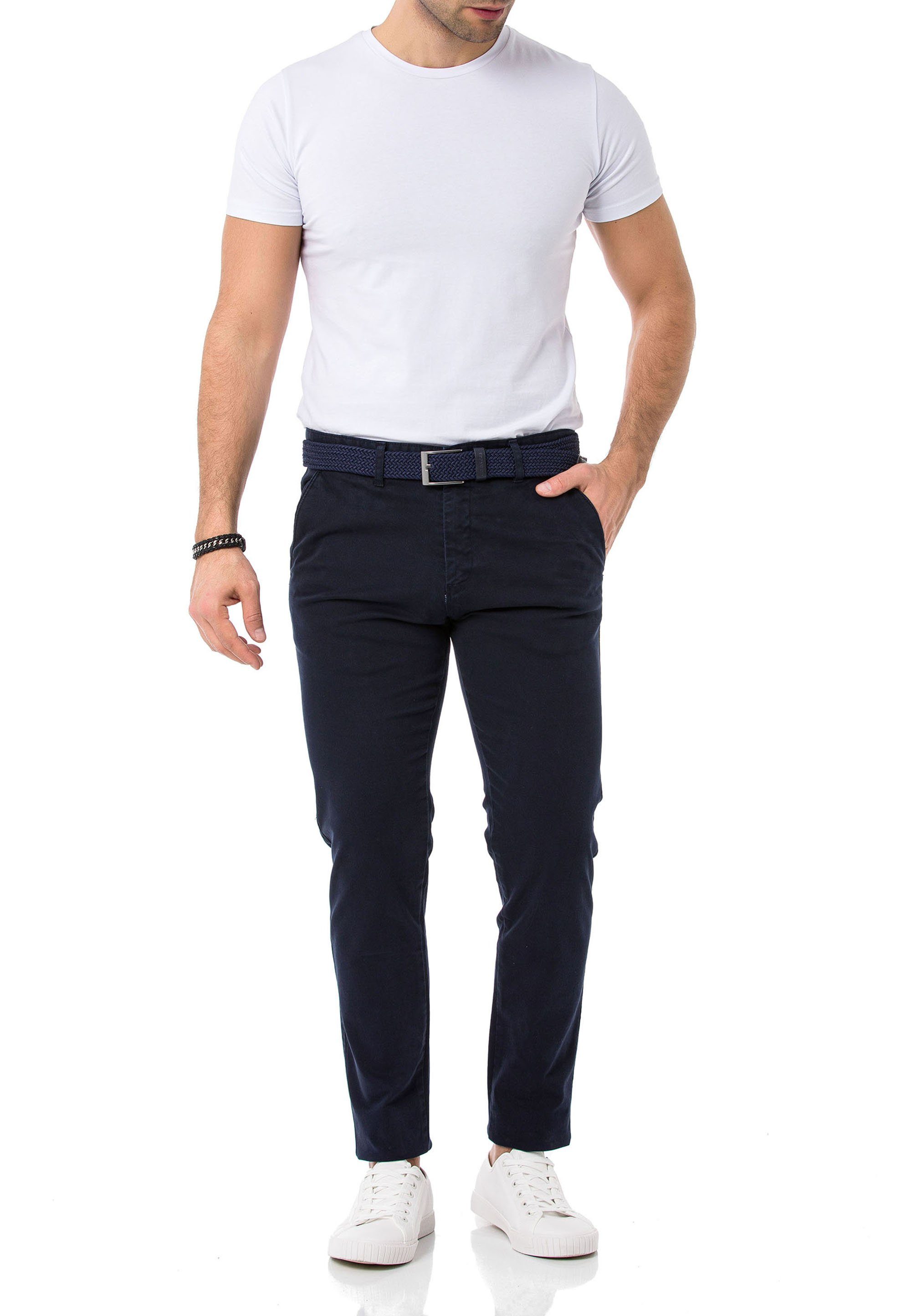 RedBridge Chinohose inklusive hochwertigem Stretch-Gürtel Casual