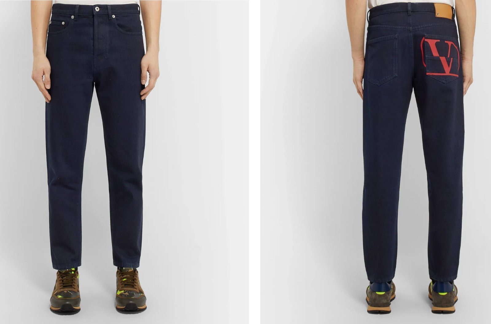 Valentino 5-Pocket-Jeans VALENTINO MENS ICONIC LOGO JEANS HOSE DENIM PANTS 5 POCKET ICON TROUSE
