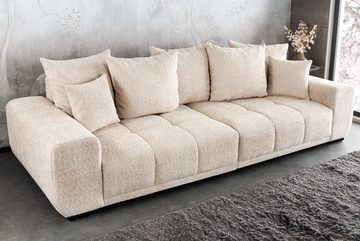 riess-ambiente Big-Sofa ELEGANCIA 285cm champagner beige, Einzelartikel 1 Teile, XXL Couch · Bouclé · mit Federkern · inkl. Kissen · Modern Design