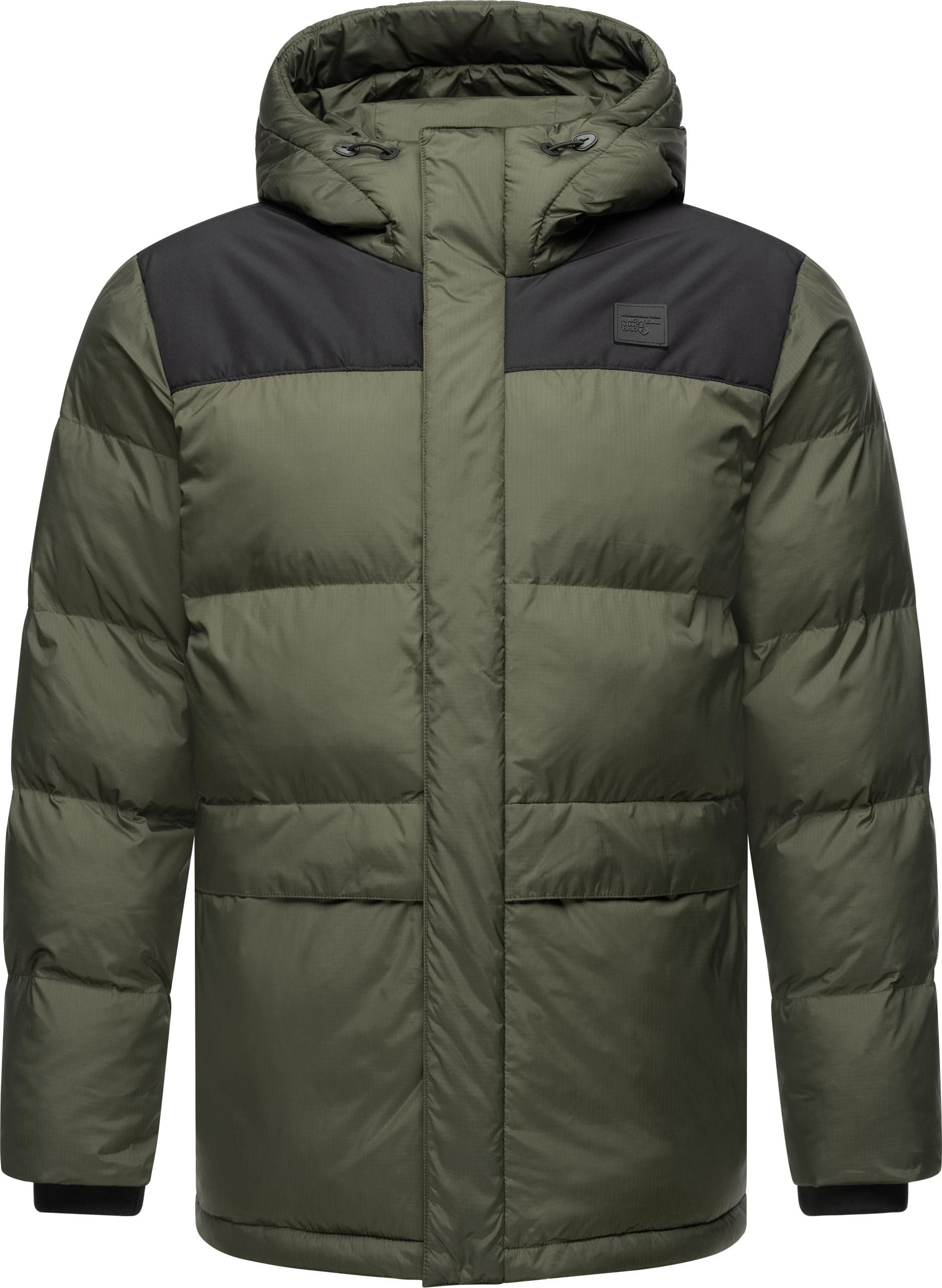Ragwear Steppjacke Mikkesh Sportliche Herren Winterjacke mit Kapuze