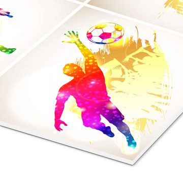 Posterlounge Forex-Bild TAlex, Fußball und Gewinner Silhouette, Jungenzimmer Kindermotive