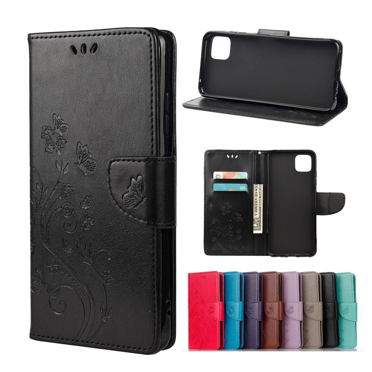 König Design Handyhülle Samsung Galaxy A22 5G, Schutzhülle Schutztasche Case Cover Etuis Wallet Klapptasche Bookstyle