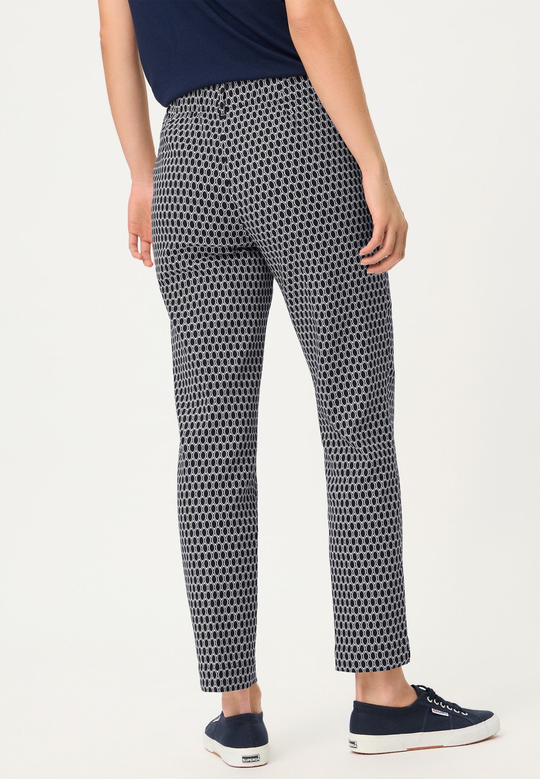 Olsen Stoffhose Hose mit modernem Allover-Dessin