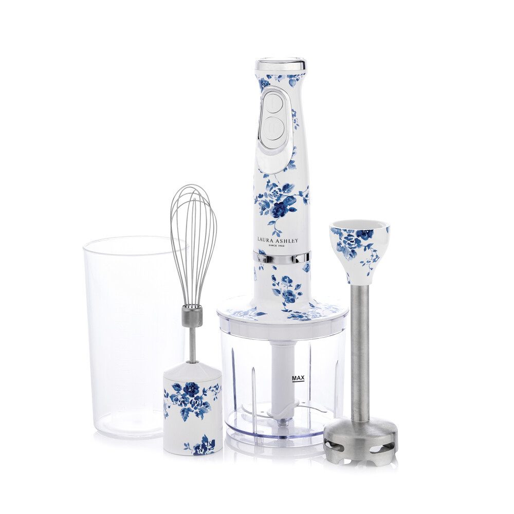 LAURA ASHLEY Standmixer Laura Ashley Stabmixer 600W 4-in-1-Set Edelstahl – China Rose VQ, 600 W