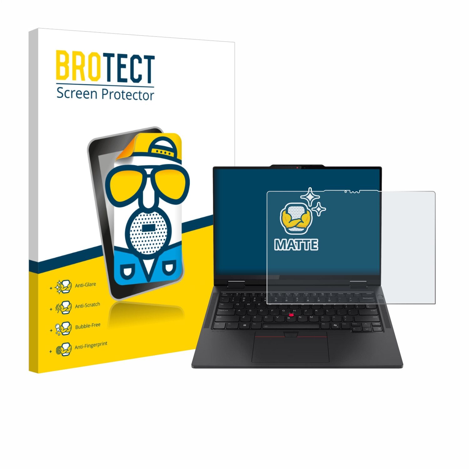 BROTECT Displayschutzfolie Schutzfolie für Lenovo ThinkPad T14s 2-in-1 Gen 1, Displayschutz Schutz Folie Matt Entspiegelungsfolie