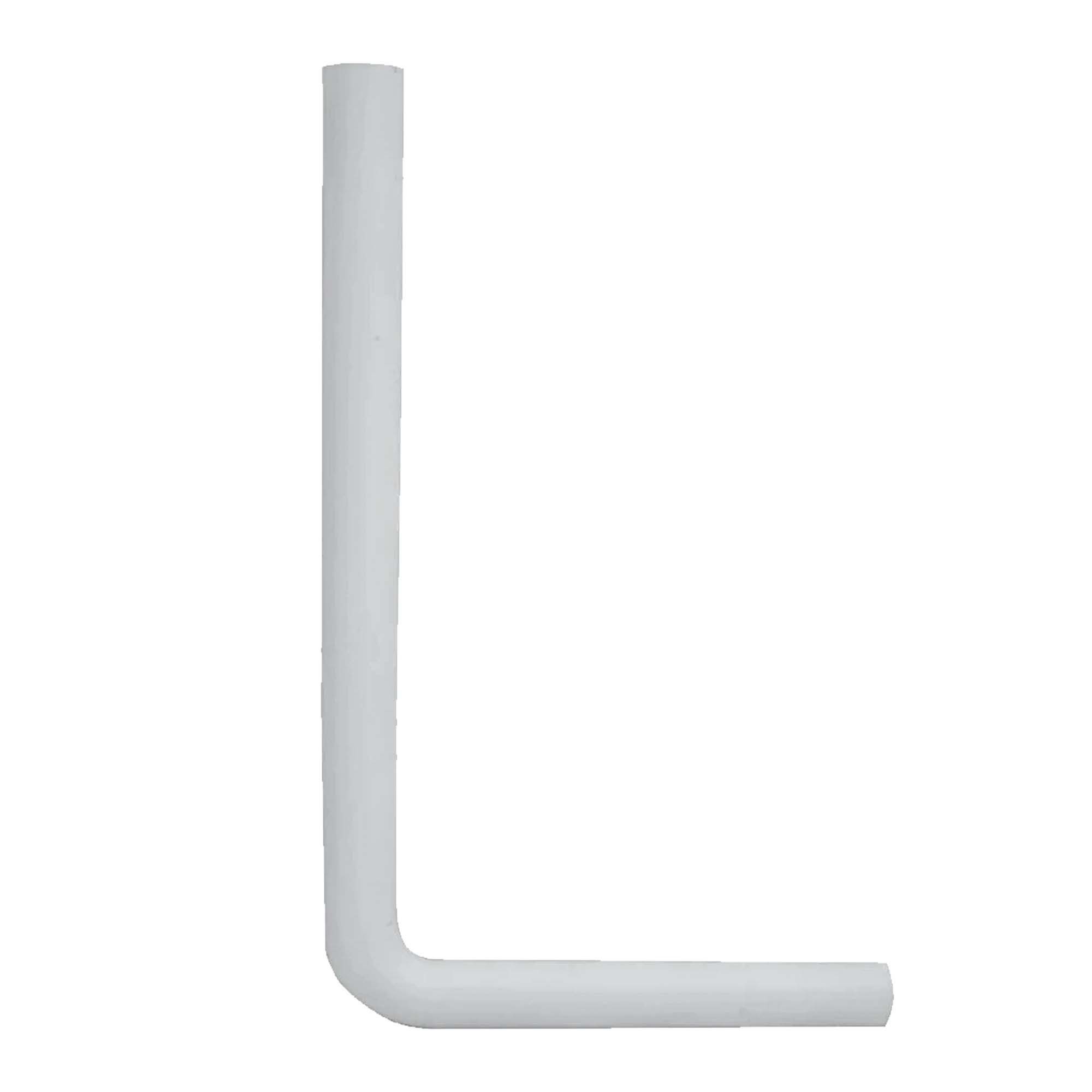 tecuro Spülrohr Spülbogen für WC-Spülkasten - PVC weiß - verschiedene Ausführungen, Höhe: 650 mm x Länge: 350 mm
