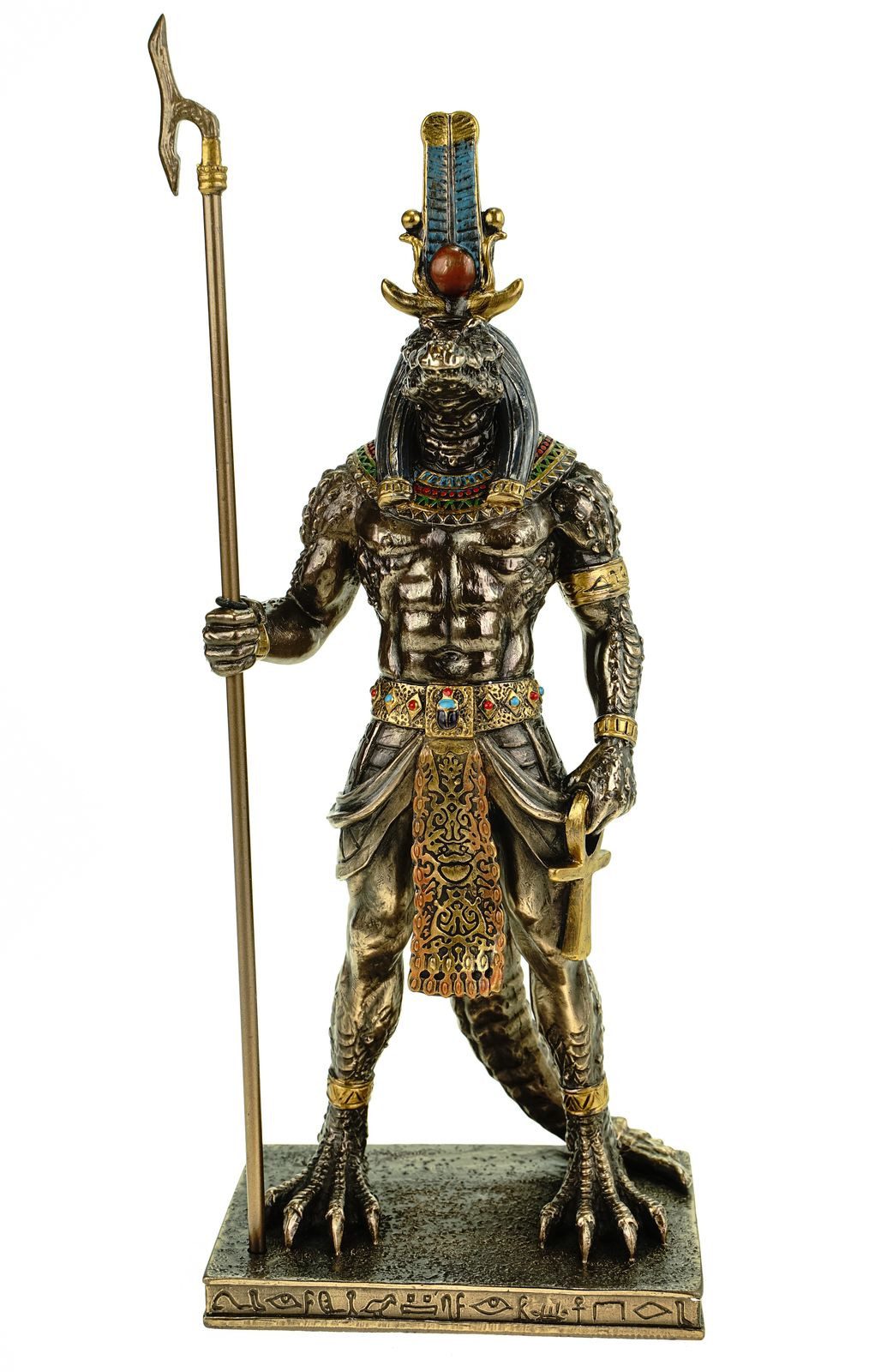 Dekofigur Sobek ägyptischer Gott des Nils 29 cm