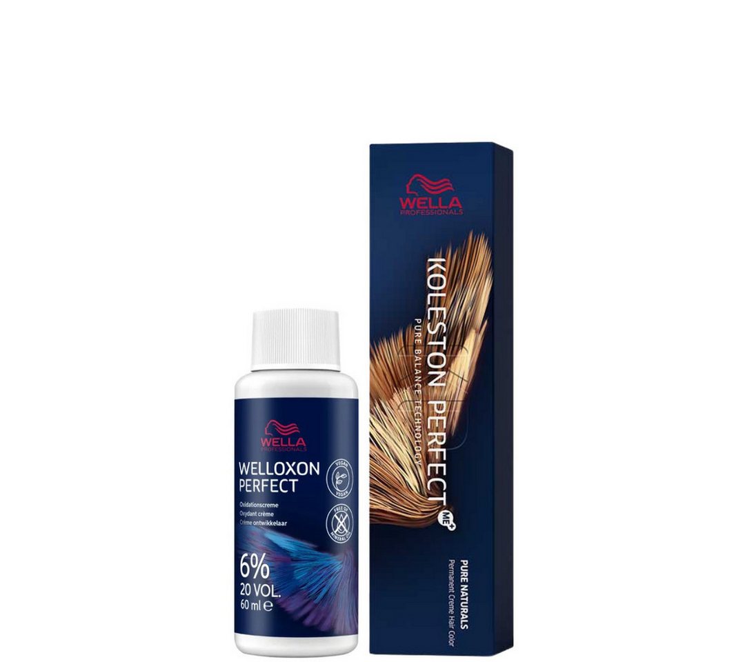 Wella Professionals Haarfarbe Koleston Perfect Pure Naturals + Welloxon Perfect 6% 60 ml