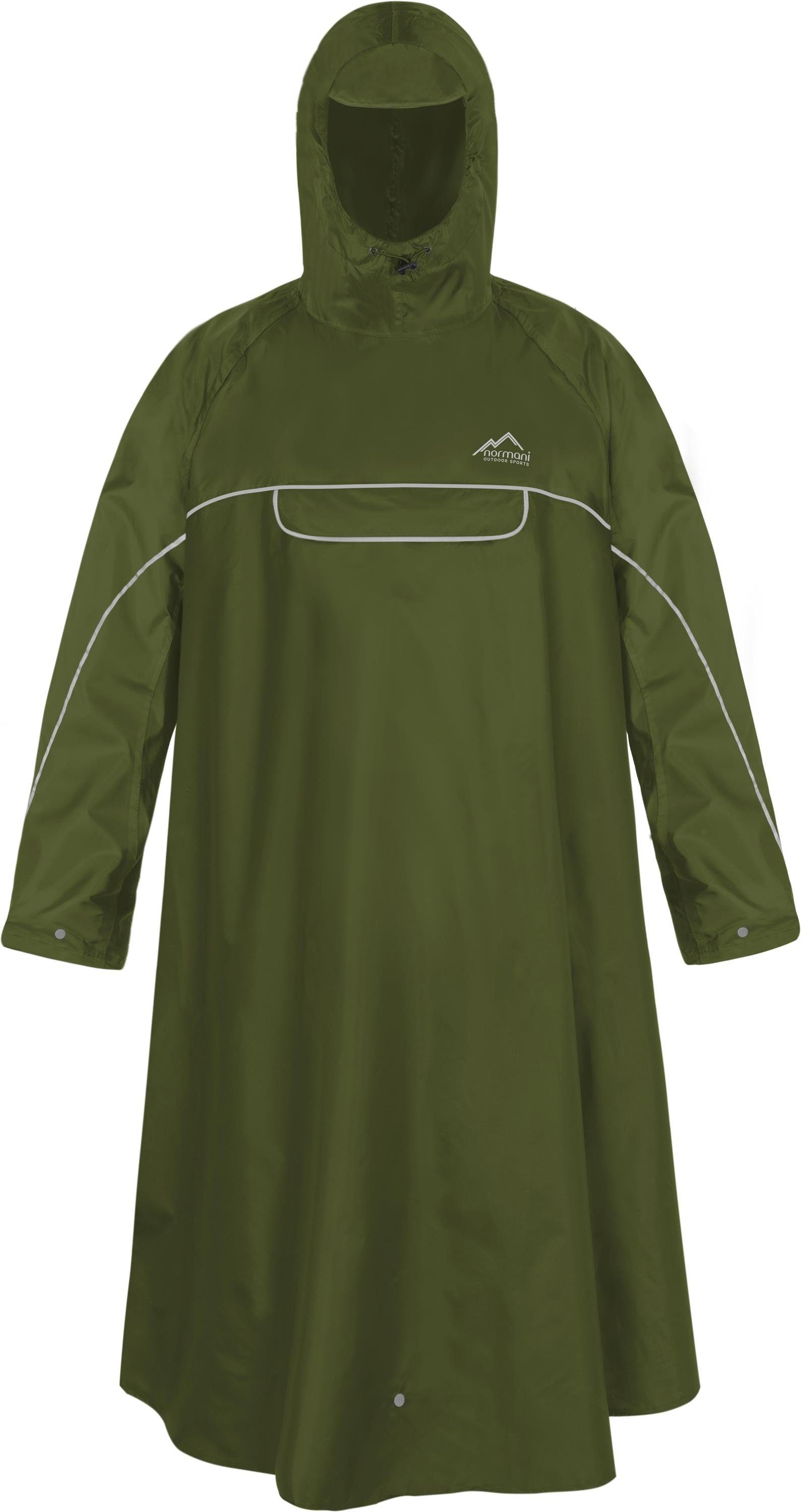 normani Regenponcho Regenponcho Tutunendo mit Rucksackfunktion - Extra Langer wasserdichter Outdoorponcho