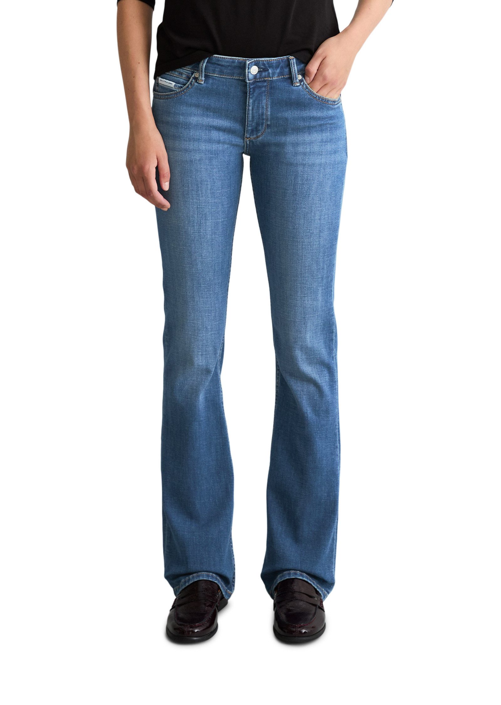 Marc O'Polo DENIM Bootcut-Jeans aus Bio-Baumwoll-Stretch