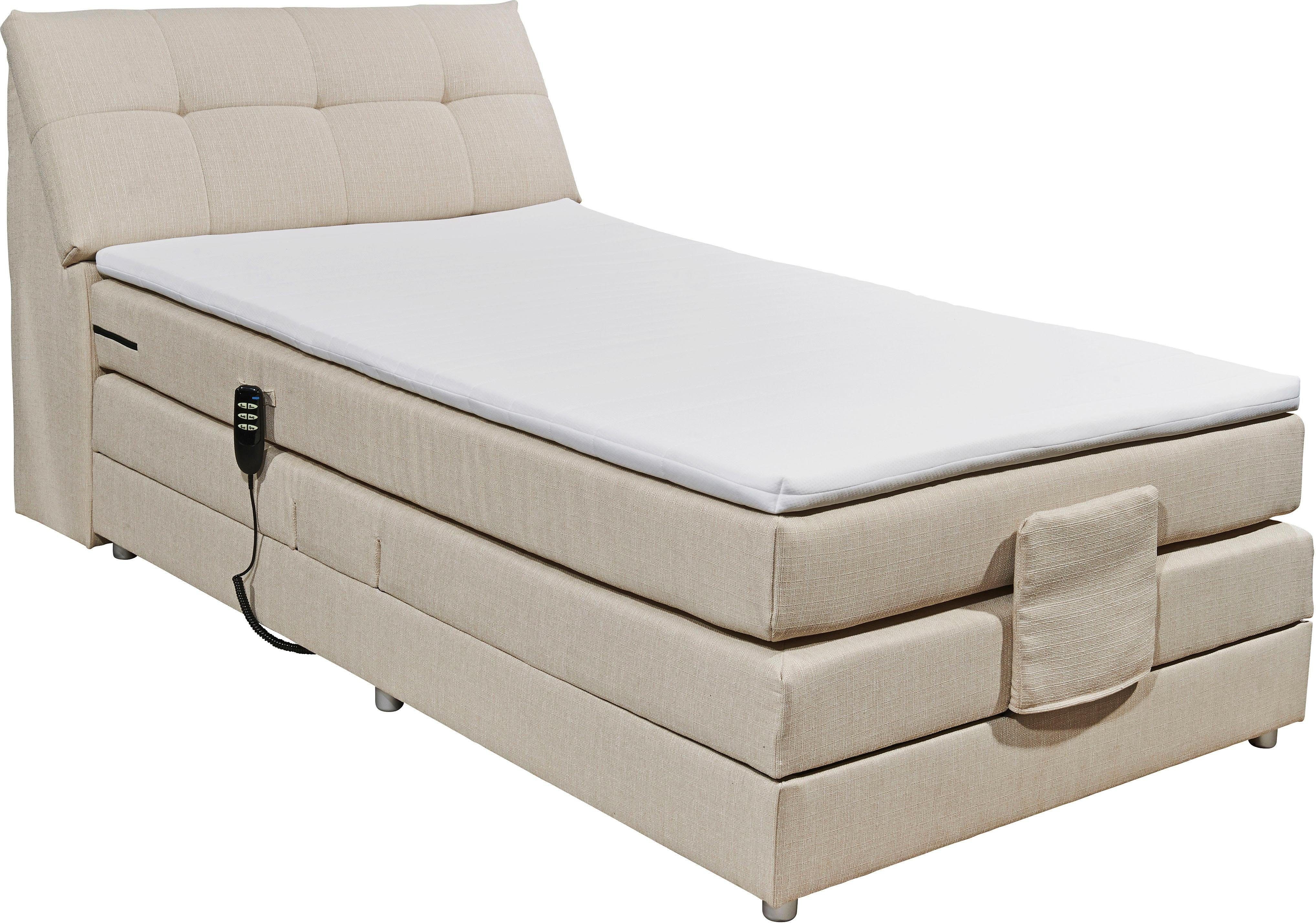 Concord, Topper Artemis beige Motor, Boxspringbett EXCITING Stauraum inkl. ivory DESIGN 01 im Kopfteil ED und creme