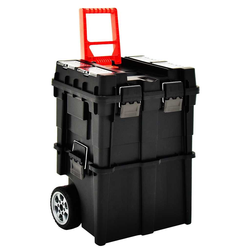 vidaXL Werkzeugbox Werkzeug-Organizer Trolley mit Griff 45x36x90 cm
