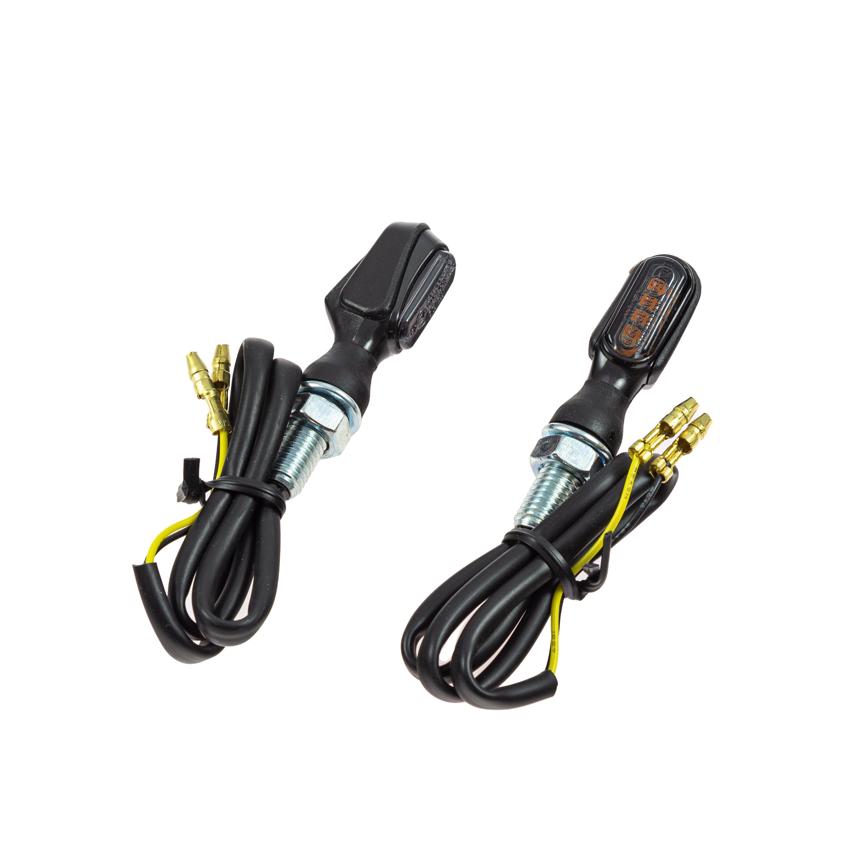 ZIEGER Blinker Universal Motorrad SMD-Blinker HEAT schwarz getönt M8 E-geprüft oval