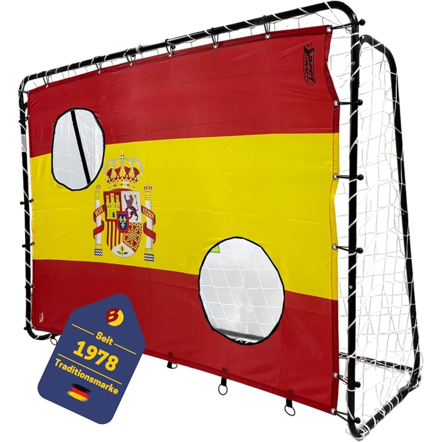 Fußballtor 11062 Torwand "Spanien" mit 2 Schusslöchern 193 x 150 cm
