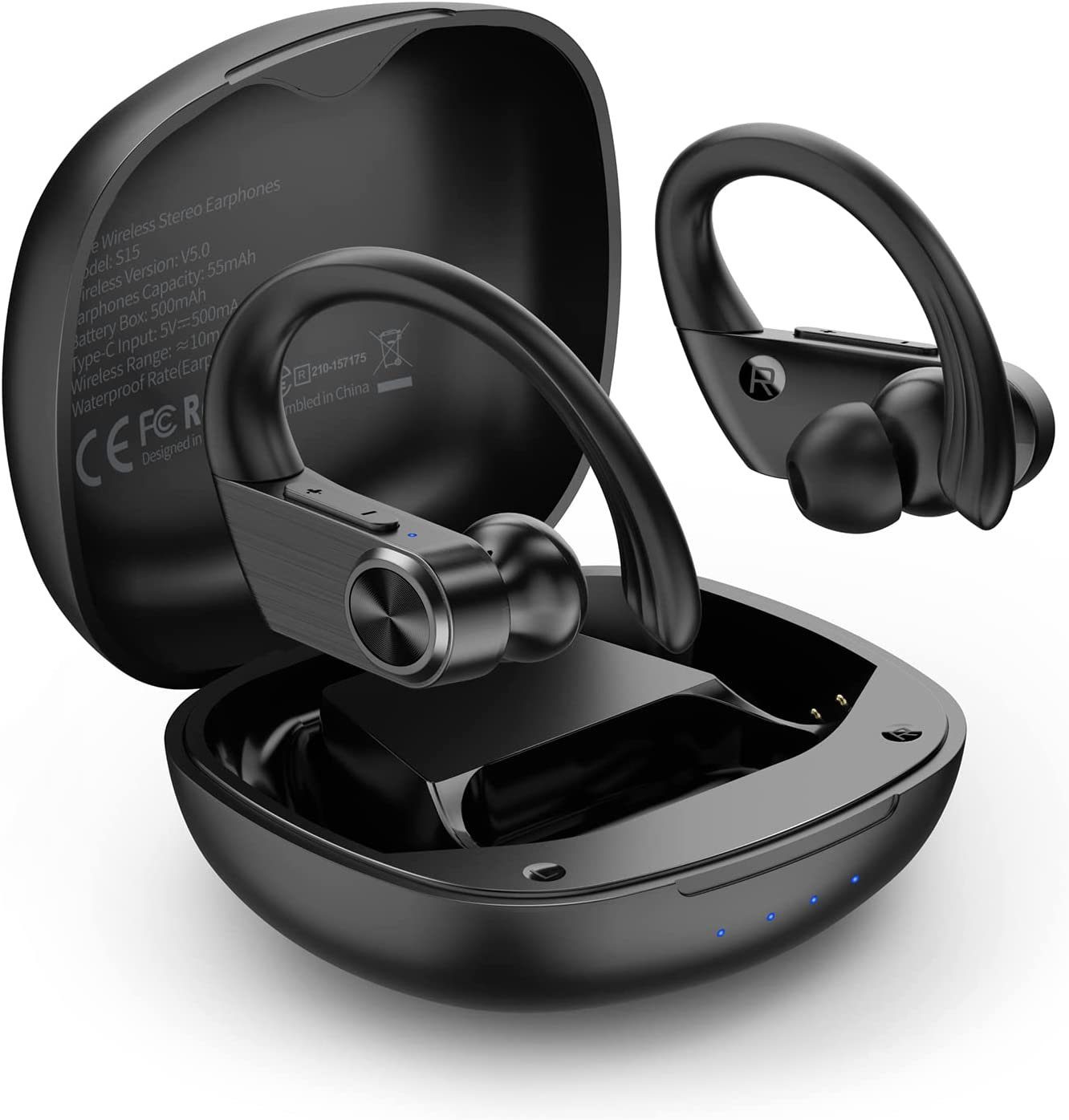 POWERADD S15 wireless In-Ear-Kopfhörer (Bluetooth Kopfhörer, Sport kopfhörer,  kabellos, IPX7 Wasserdicht, inEar, integriertes Mikrofon, Bluetooth 5.0)