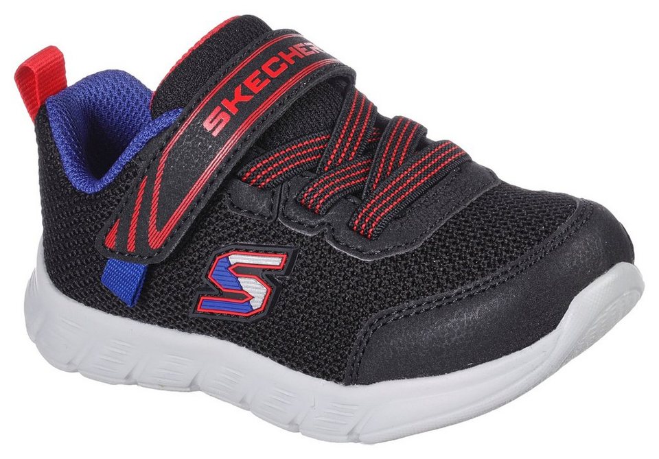 Skechers Kids COMFY FLEX MINI TRAINER Sneaker mit Klettverschluss und  Gummizug, Obermaterial aus weichem Textil mit Synthetik kombiniert