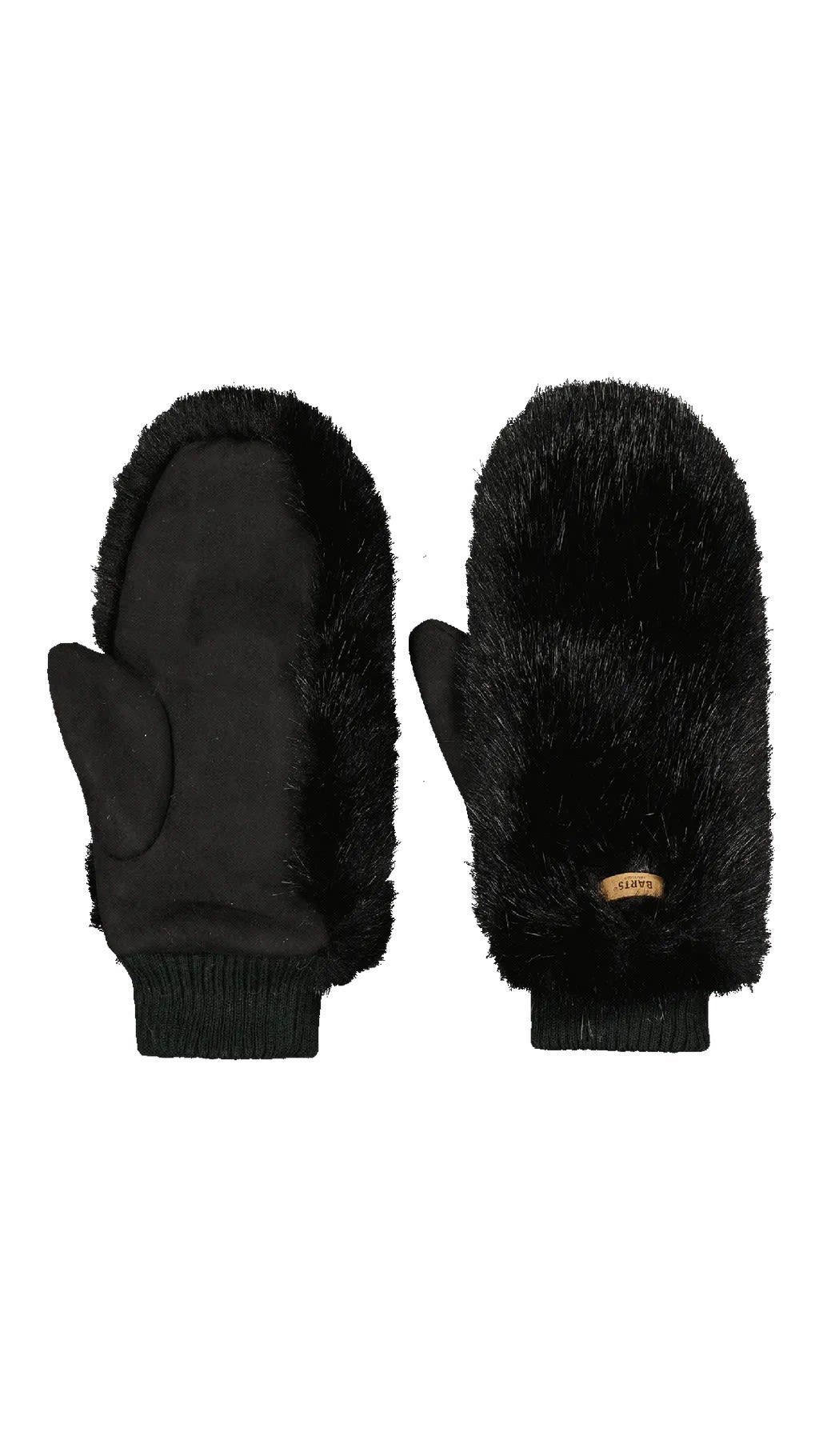 W Fur Black Accessoires Barts Damen Mitts Fleecehandschuhe Barts