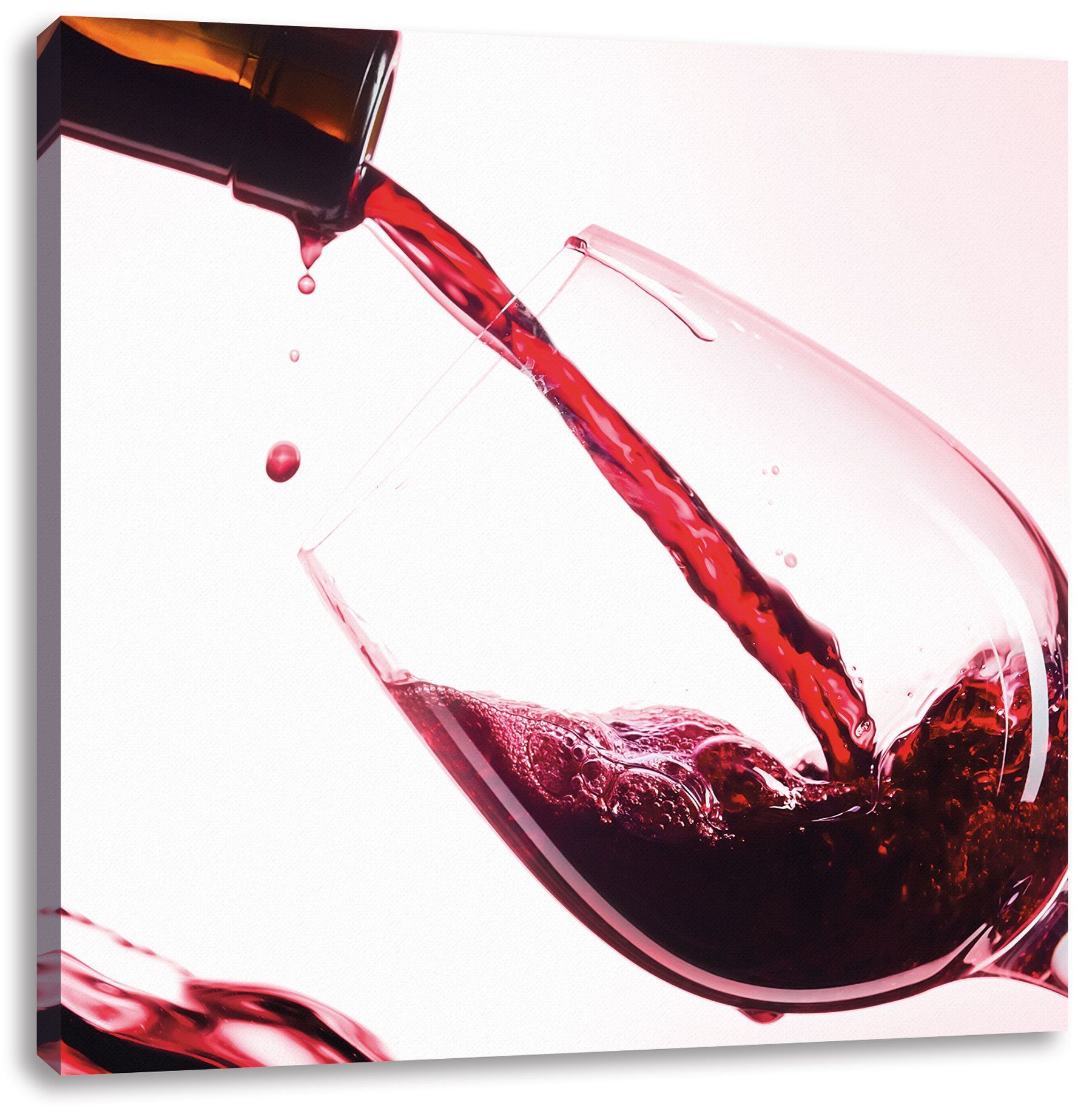 Pixxprint Leinwandbild Wein, Wein (1 St), Leinwandbild fertig bespannt, inkl. Zackenaufhänger