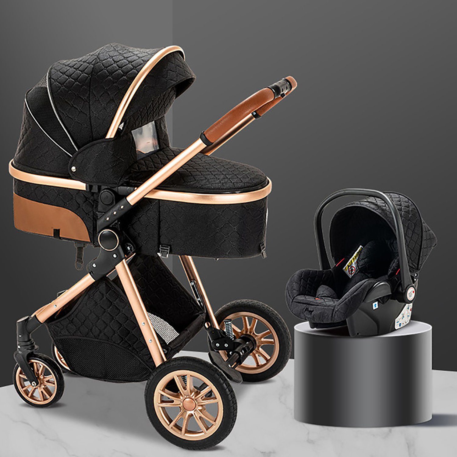 Kombi-Kinderwagen Babyschale Baby Buggy Babywanne Windeltasche