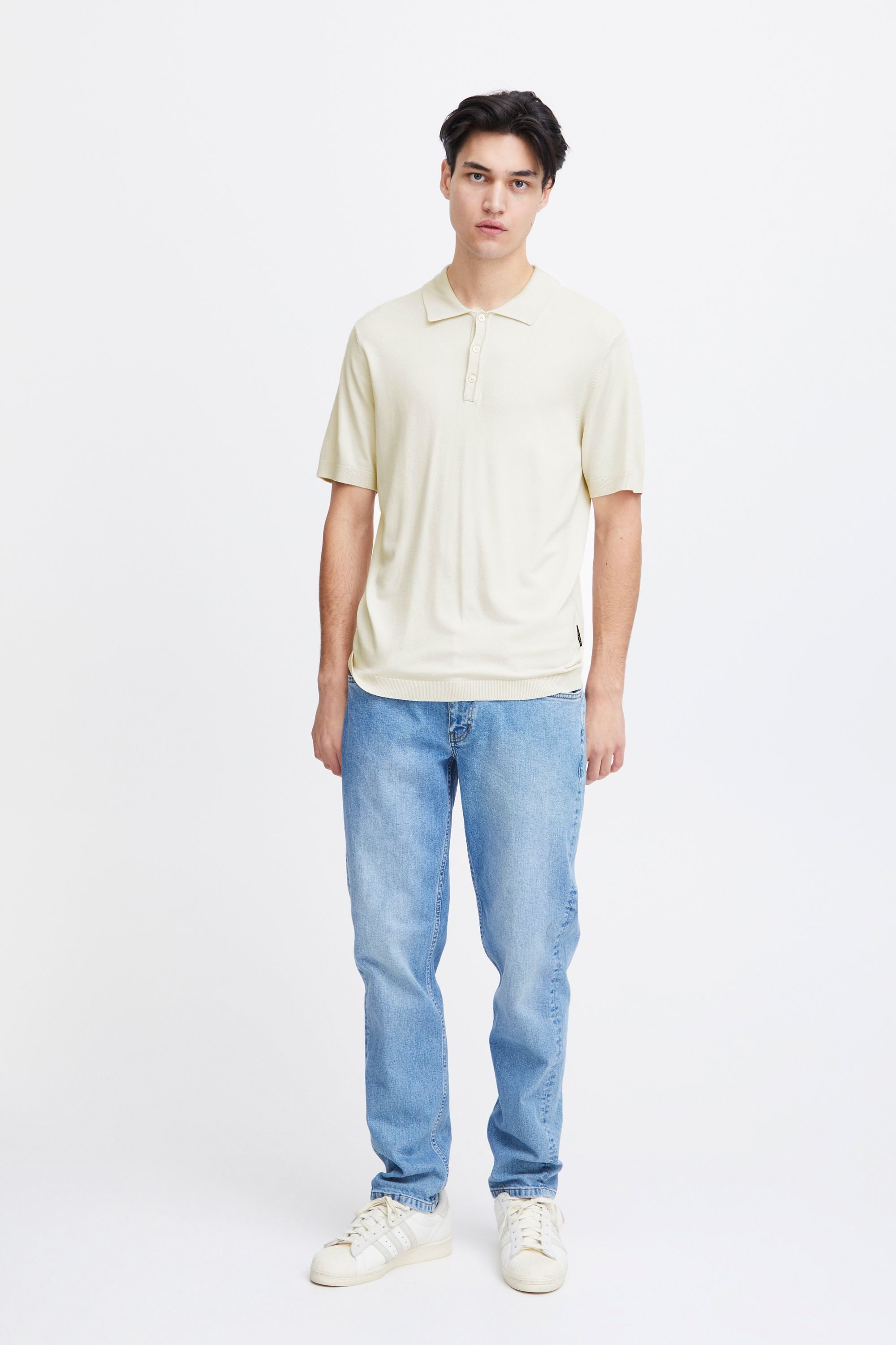 Casual Friday Poloshirt CFKarl Strukturiertes Poloshirt mit Reißverschluss