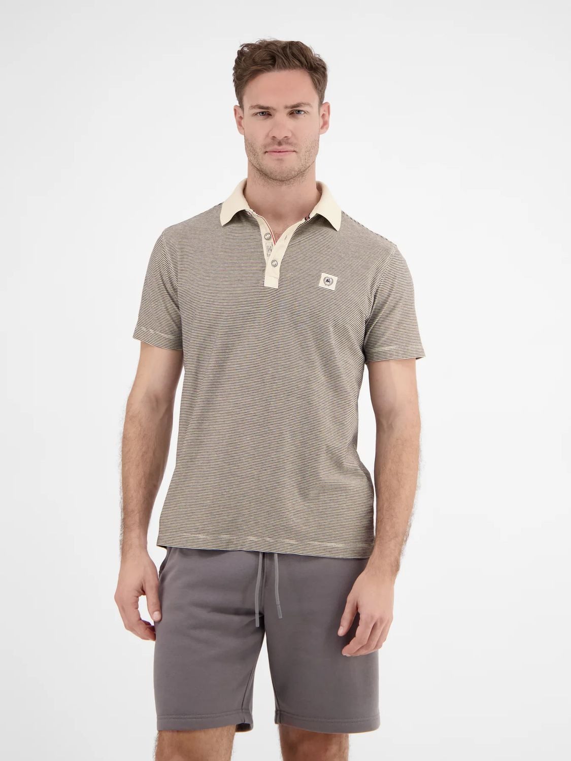 LERROS Poloshirt NOS (1-tlg) Poloshirt, kurzarm, Finelinerstreifen-Optik günstig online kaufen