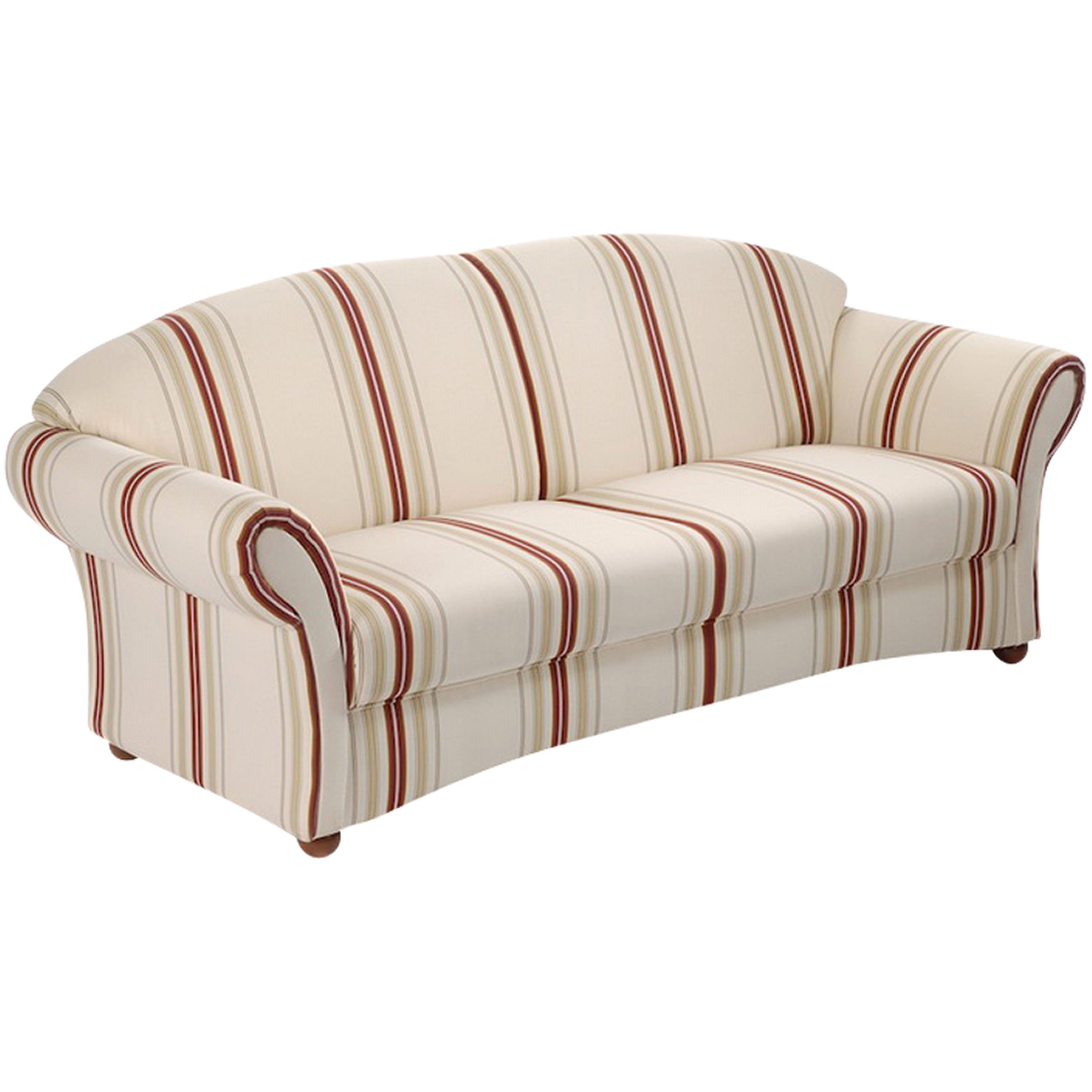 Max Winzer® 2,5-Sitzer Corona Sofa 2,5-Sitzer weiß Flachgewebe, 1 Stück, Made in Germany
