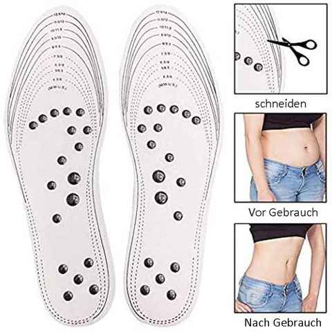 GelldG Einlegesohlen Massage magnetische Einlegesohle, Akupressur (2-tlg), Komforteinlegesohlen - Mehr Polsterung durch Memory Foam