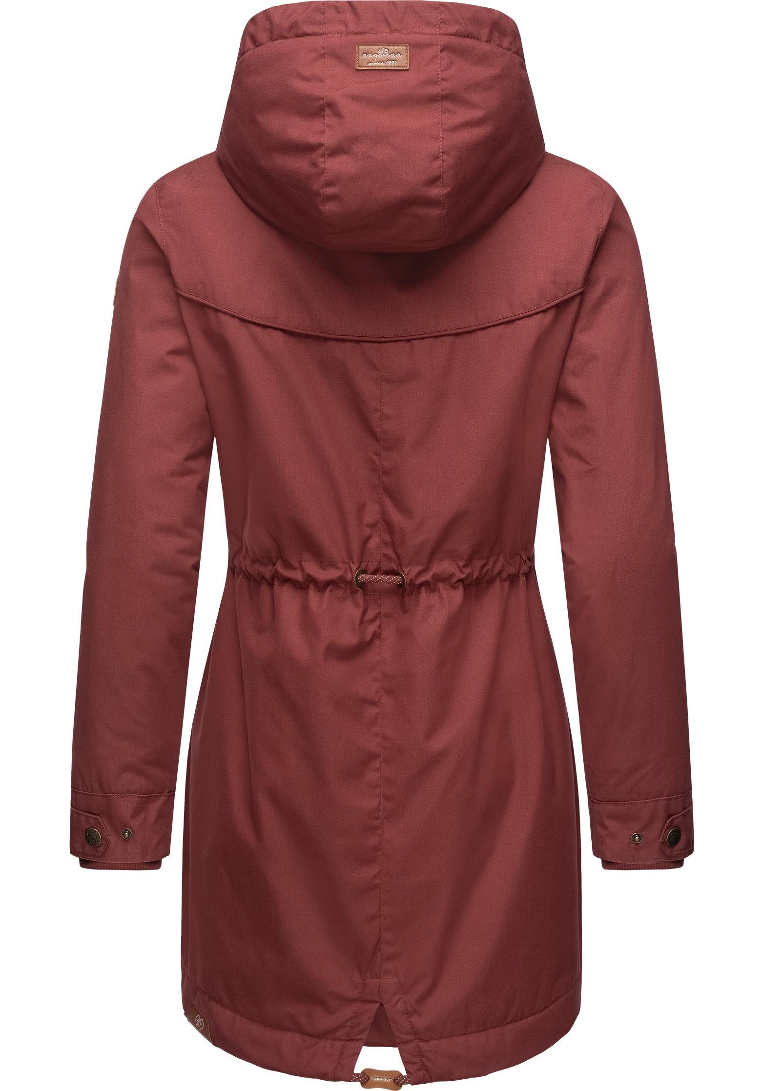 Ragwear Winterjacke YM-Canny stylischer Damen Kurzmantel Parka mit Kapuze