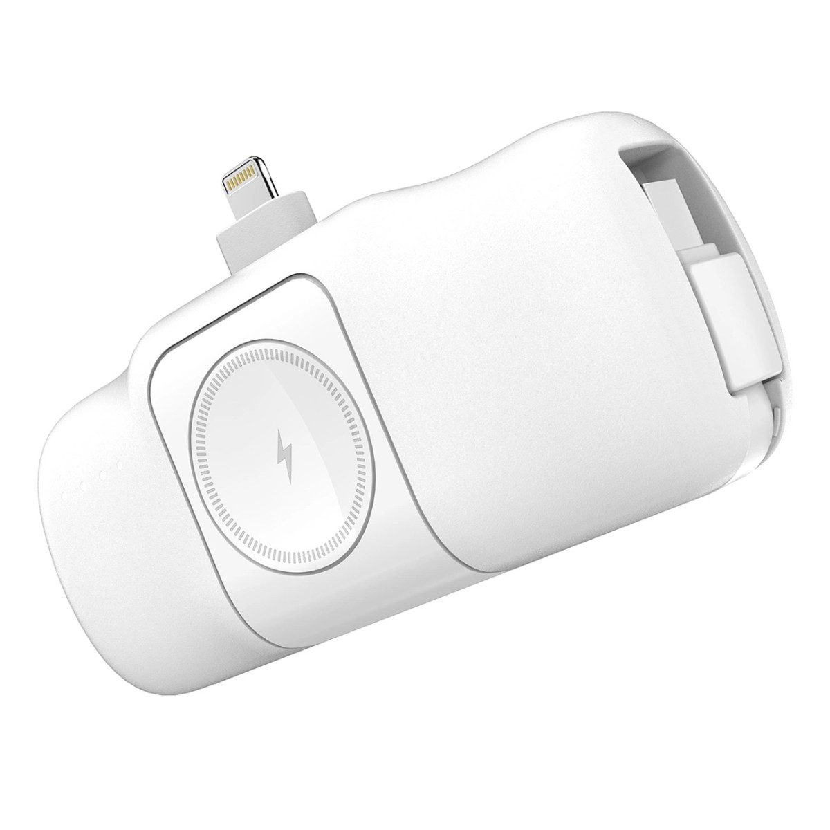 Wozinsky WF16-YLS Mini Powerbank 5000 mAh (5 V), kompatibel mit Apple Watch, induktives Laden, Mehrfachanschluss
