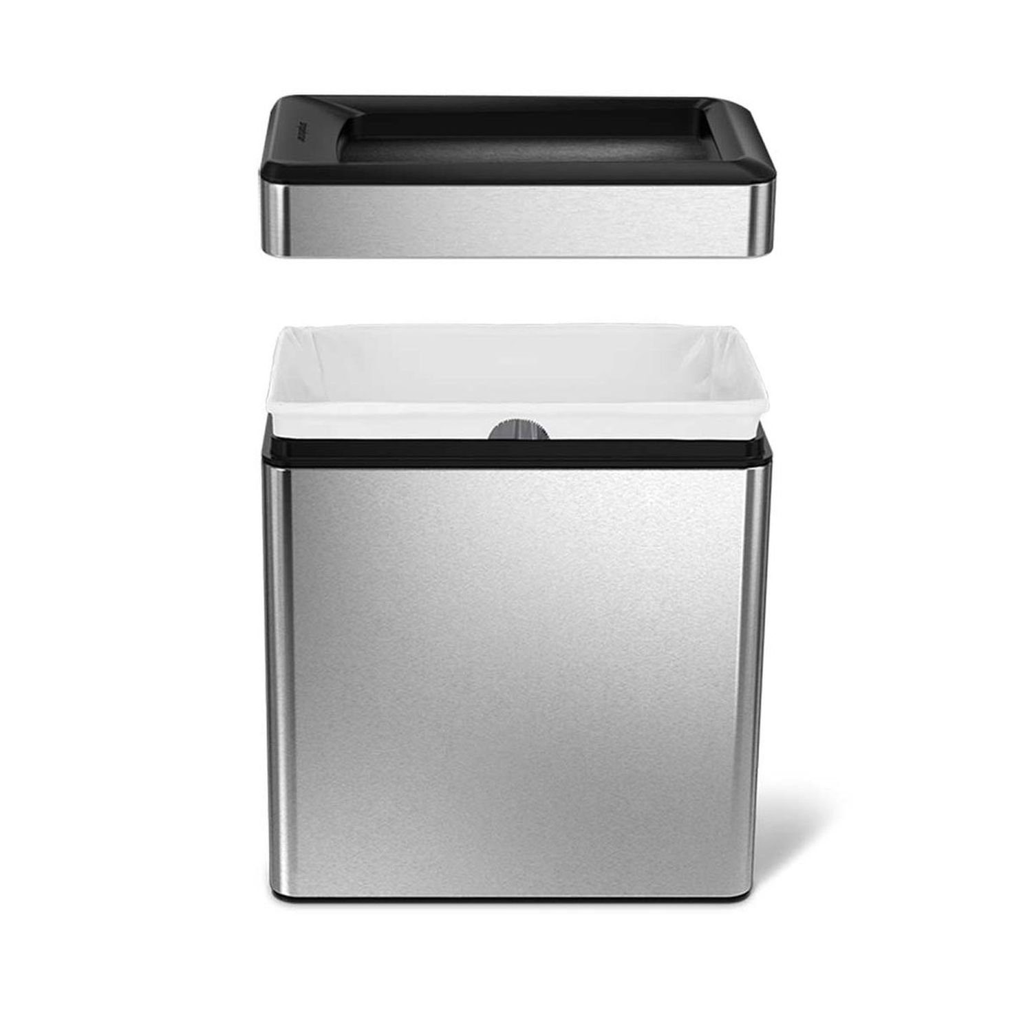simplehuman Mülleimer Offener Abfalleimer 10 l Edelstahl