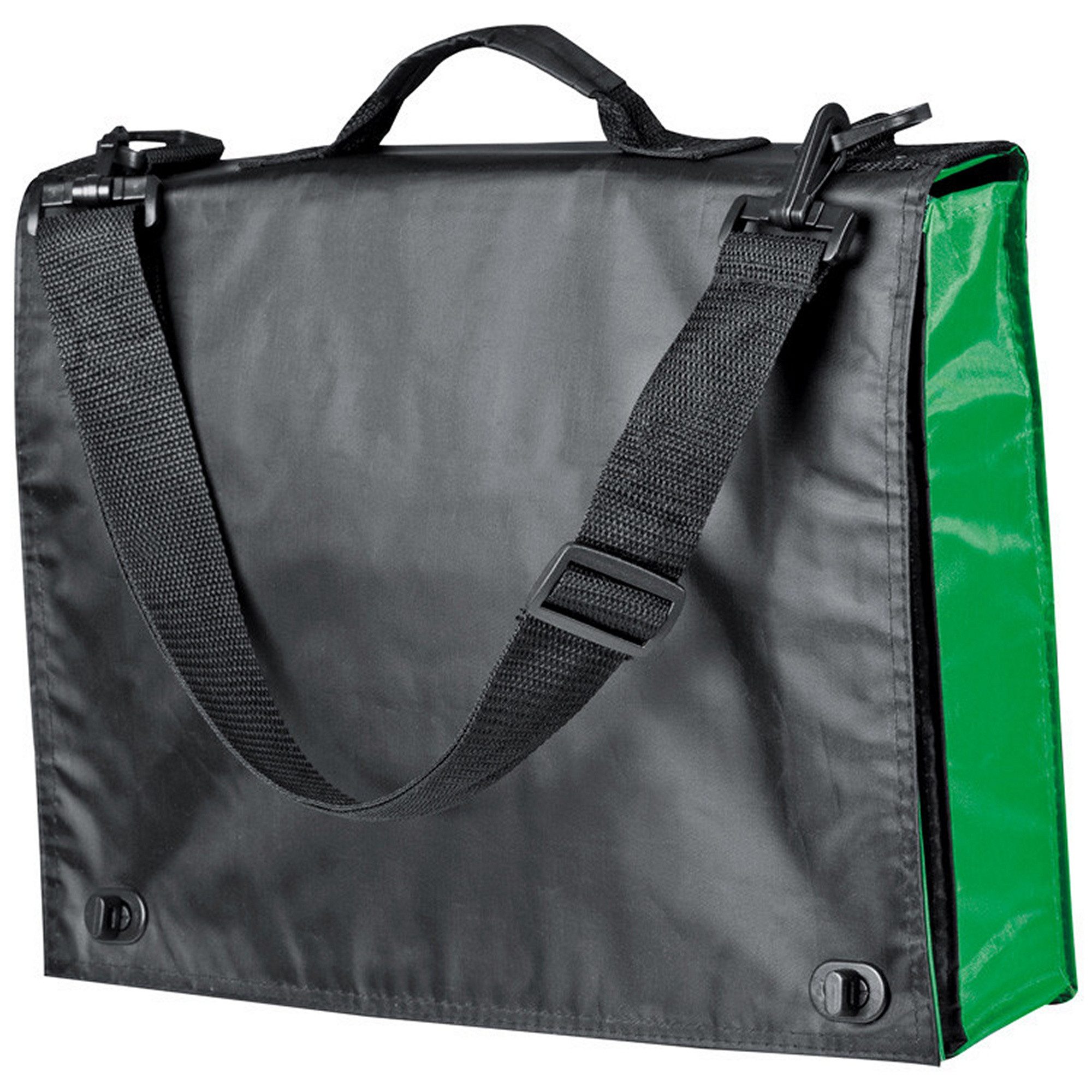Macma Freizeittasche College Tasche / Schultertasche / Farbe: schwarz-grün