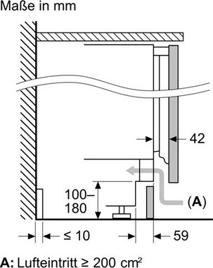 Constructa Einbaukühlschrank CK101VFE0, 82 cm hoch, 59,8 cm breit