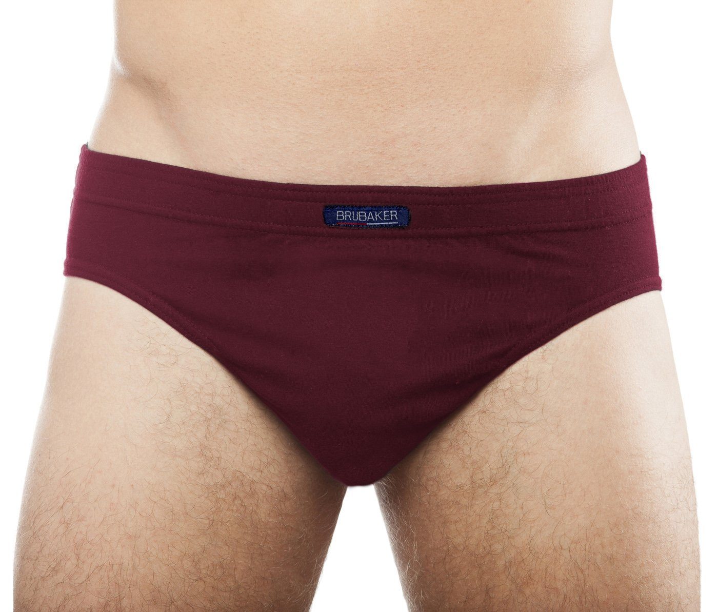 BRUBAKER Slip Herren Unterhose aus Baumwolle (Spar-Pack, 7-St., 7er-Pack) Großpackung Männer Unterwäsche, sehr bequeme Passform
