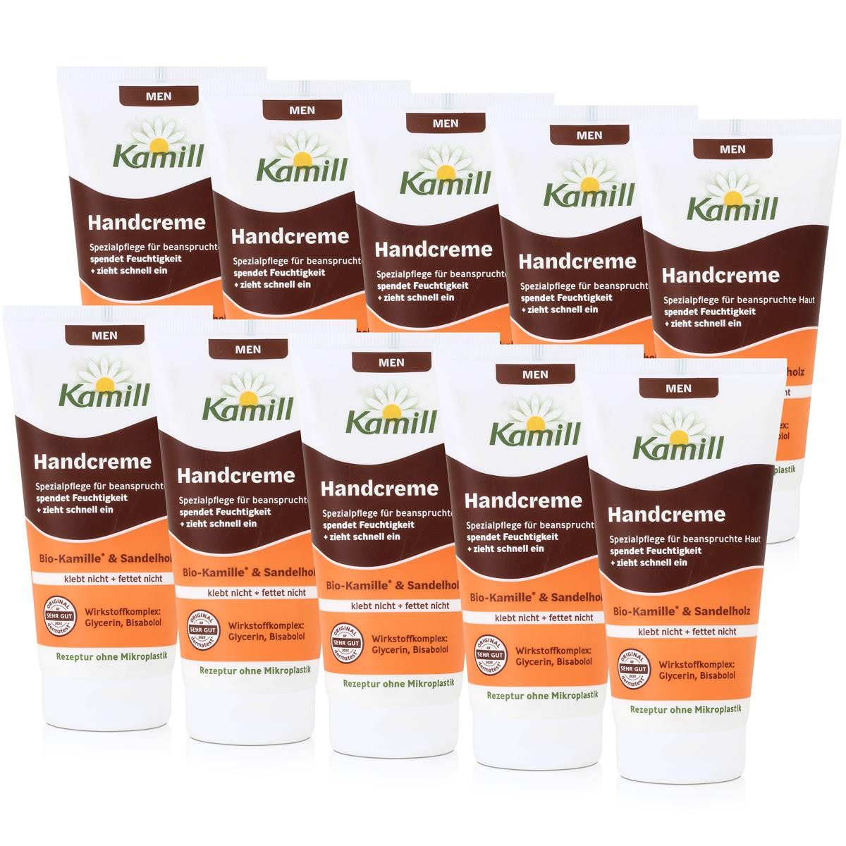Kamill Hautcreme Kamill Men Handcreme Bio-Kamille & Sandelholz 75ml (10er Pack)
