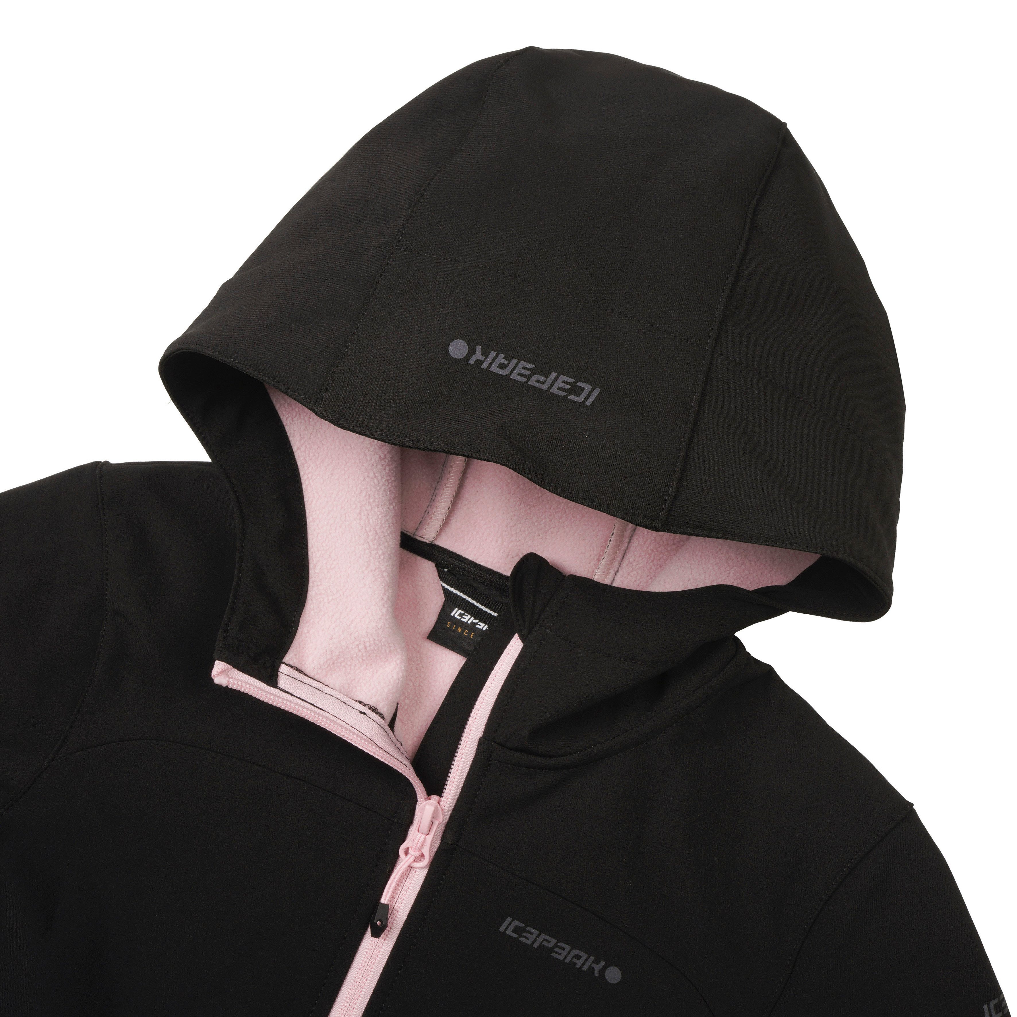 Icepeak Softshelljacke ICEPEAK KOBRYN JR mit Kapuze, gerader Abschluss, atmungsaktiv, wasserabweisend