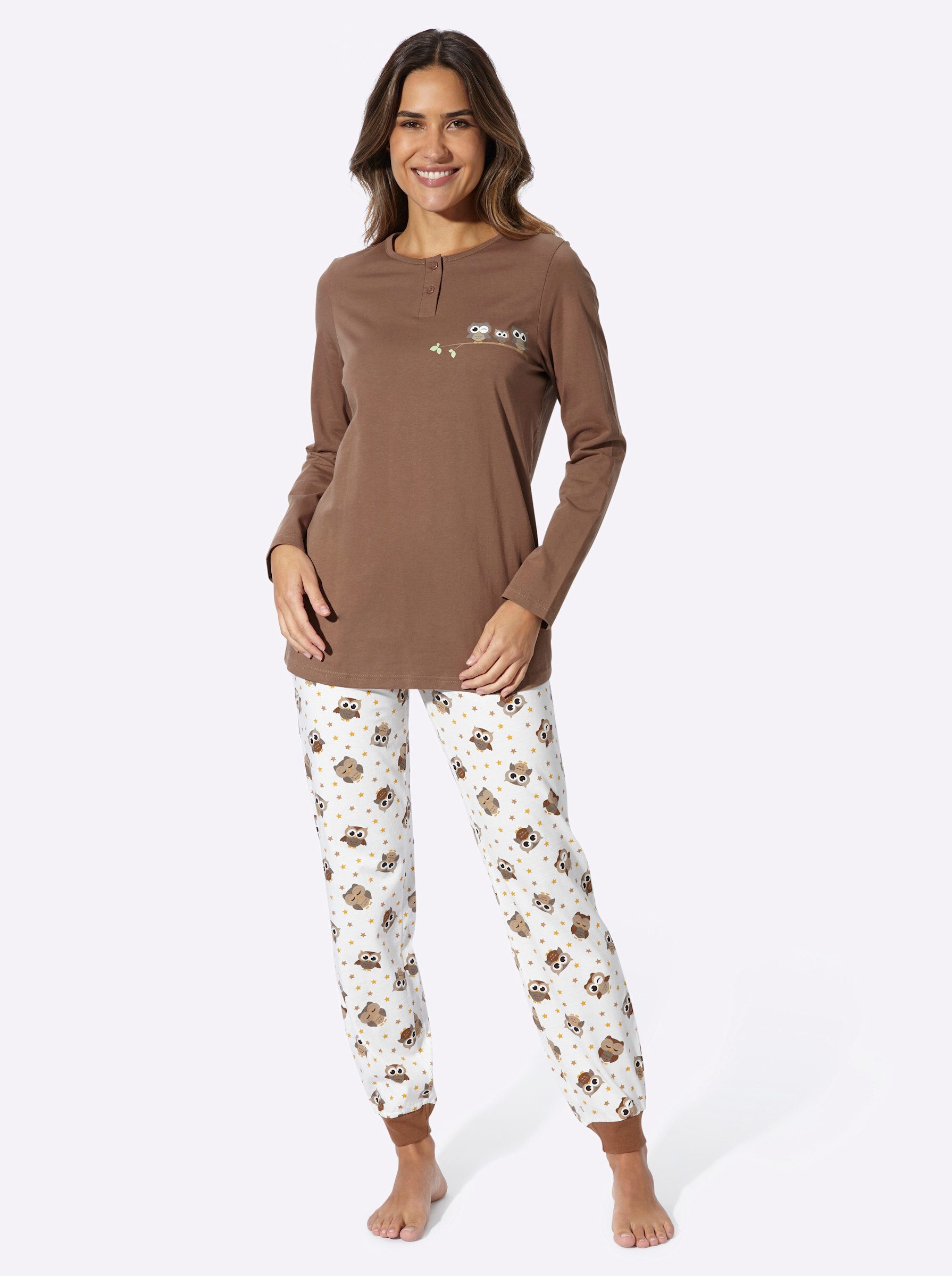 Sieh an! Schlafanzug Schlafanzug Langarm