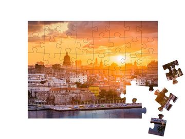 puzzleYOU Puzzle Skyline der Innenstadt von Havanna, Kuba, 48 Puzzleteile, puzzleYOU-Kollektionen Havanna