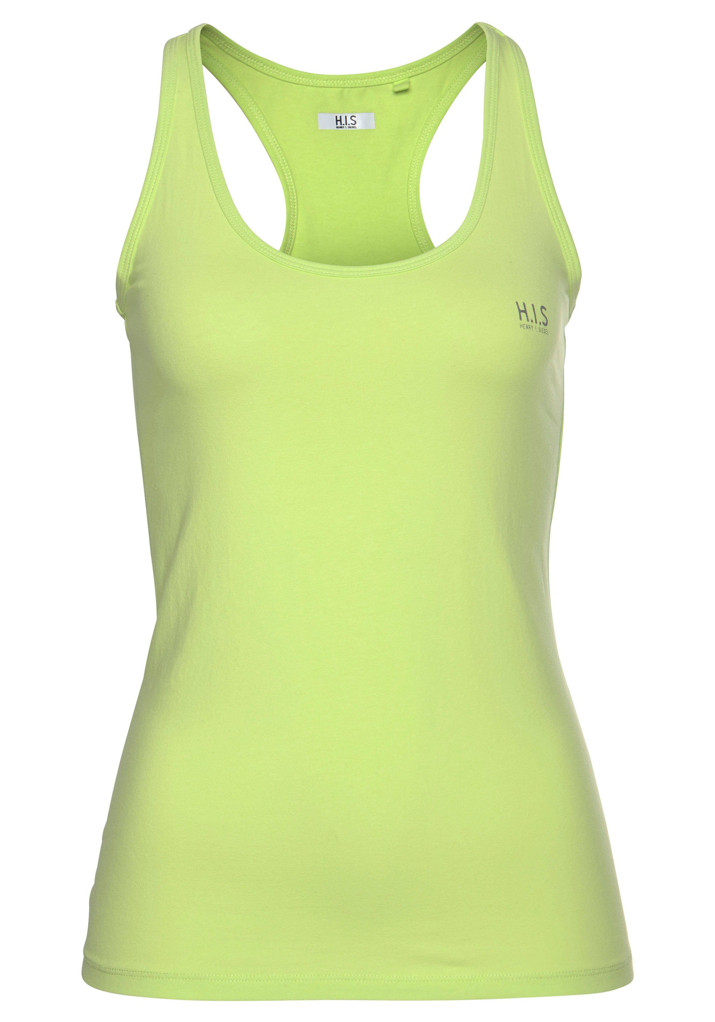 H.I.S (Packung, schwarz, 3er-Pack) limette, pink Tanktop