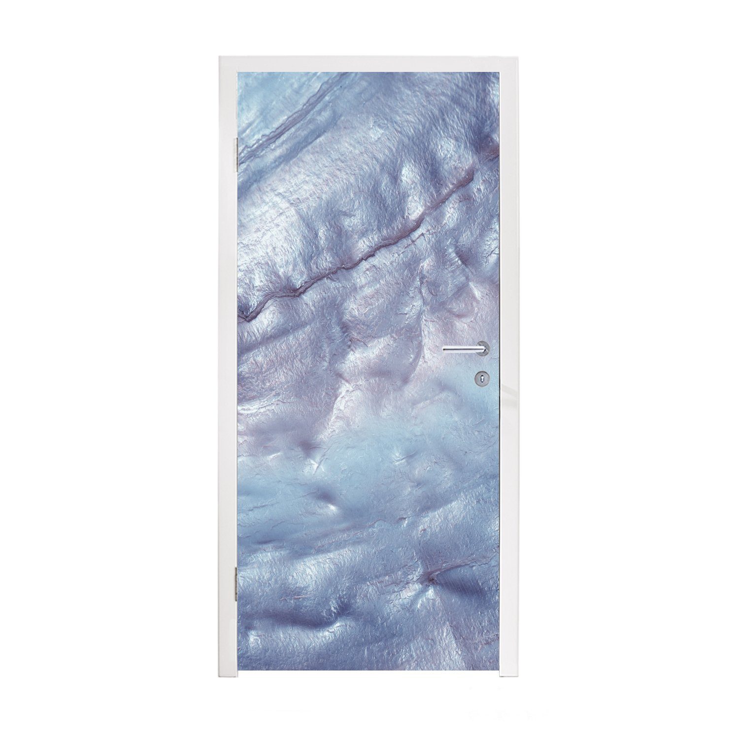 MuchoWow Türtapete Mineralien und Gesteine - Naturstein - Perlmutt, Matt, bedruckt, (1 St), Fototapete für Tür, Türaufkleber, 75x205 cm