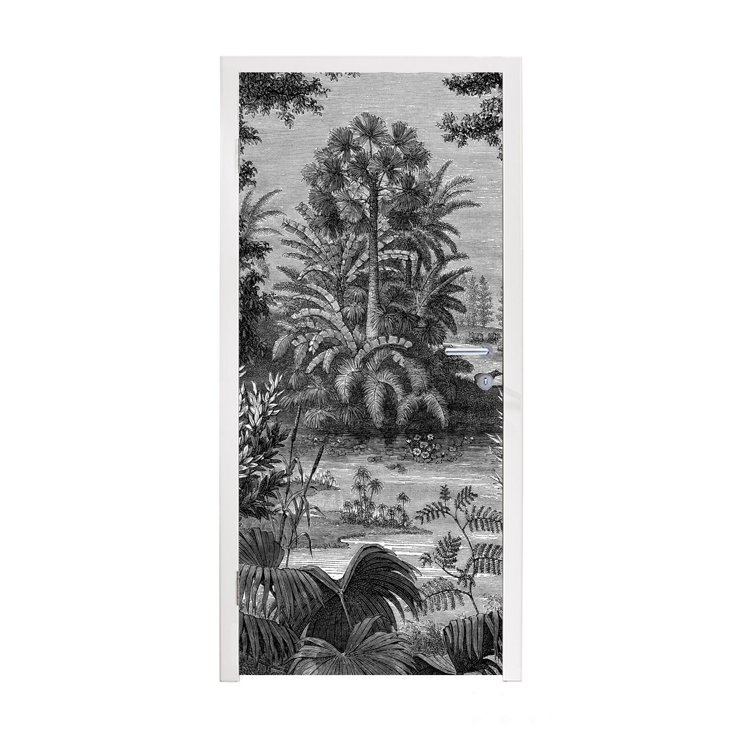 MuchoWow Türtapete Gestaltung - Natur - Pflanze, Matt, bedruckt, (1 St), Fototapete für Tür, Türaufkleber, 75x205 cm